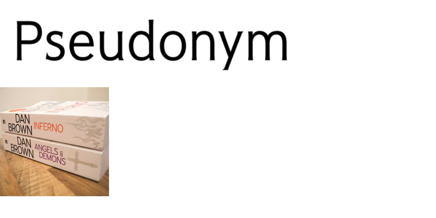 Pseudonym in use - Fonts In Use