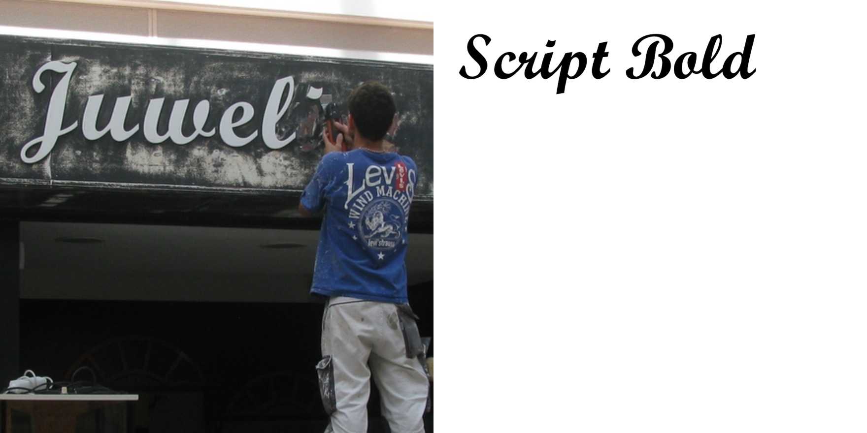 Juwelier - Fonts In Use