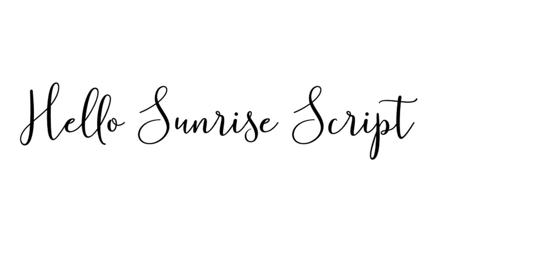 Hello Sunrise Script in use - Fonts In Use