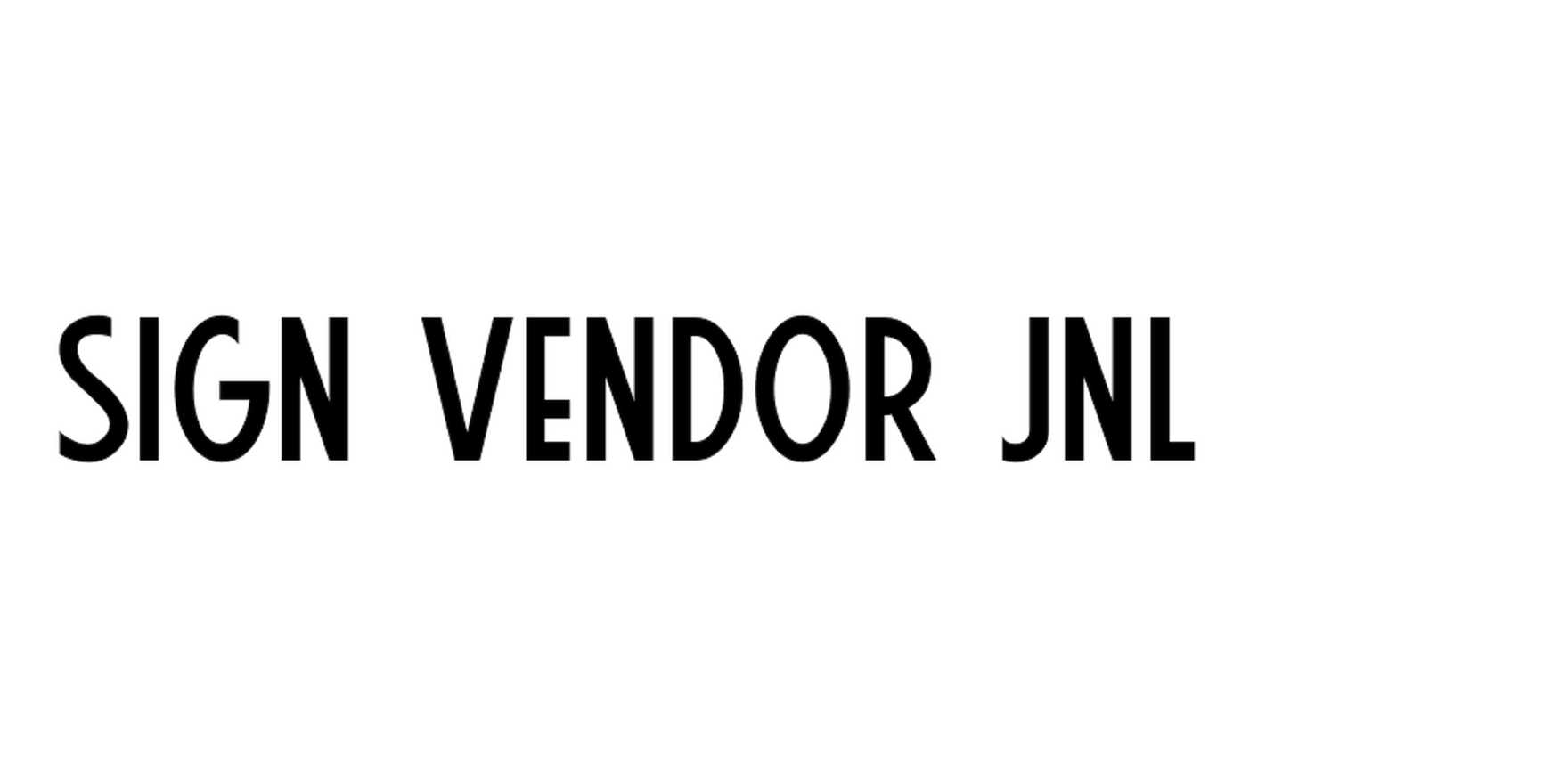 Sign Vendor JNL in use - Fonts In Use