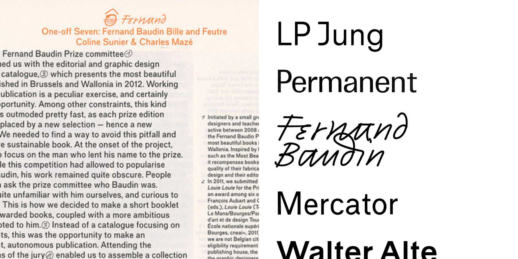 Footnotes, issue E - Fonts In Use