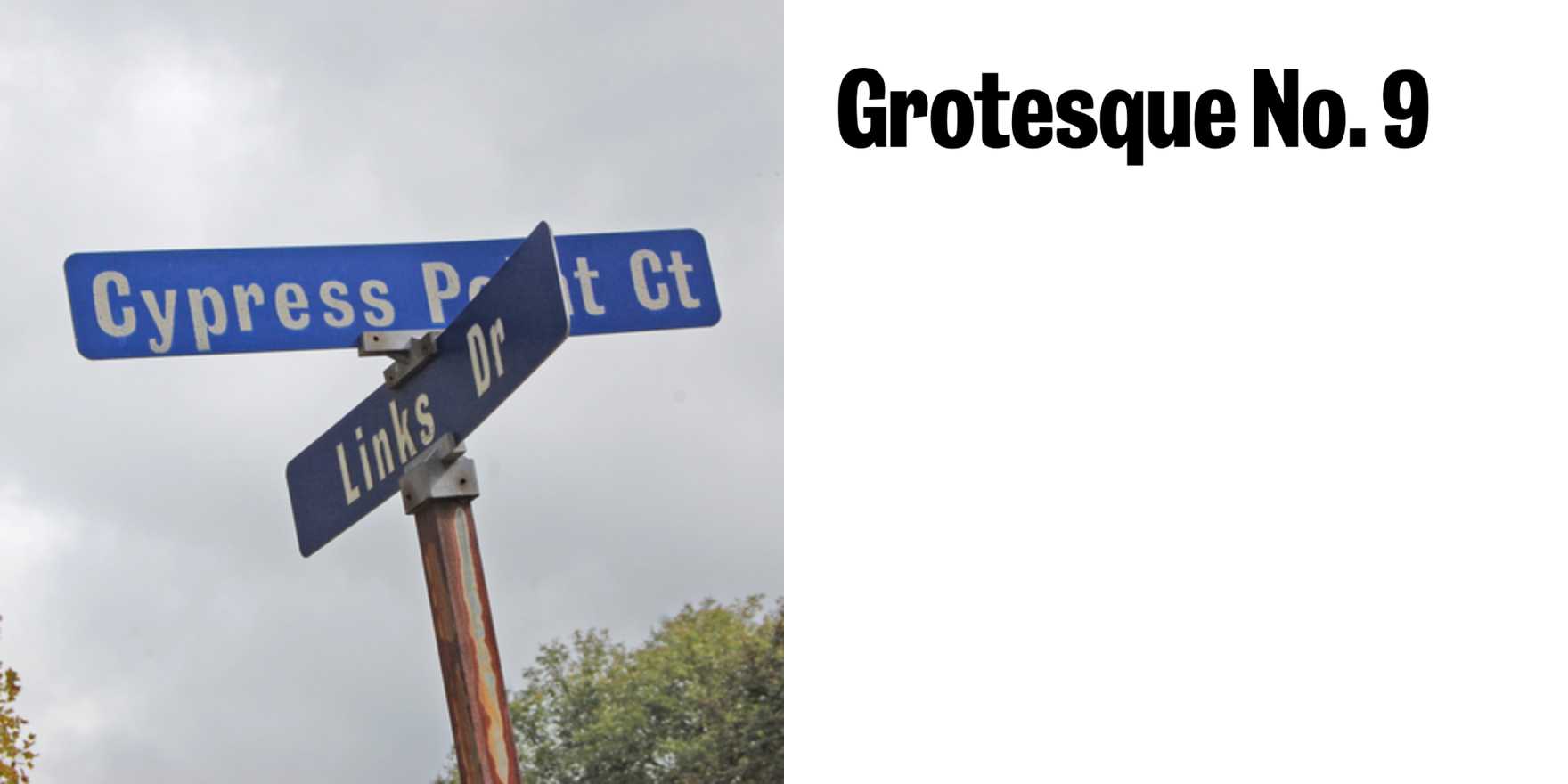 Original Reston, Virginia street signs Fonts In Use