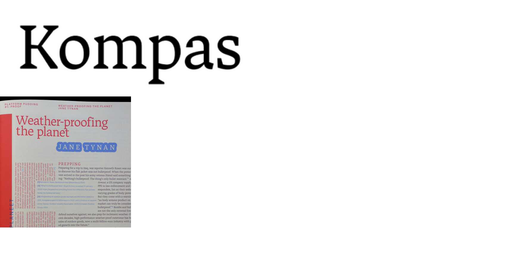 Kompas in use - Fonts In Use