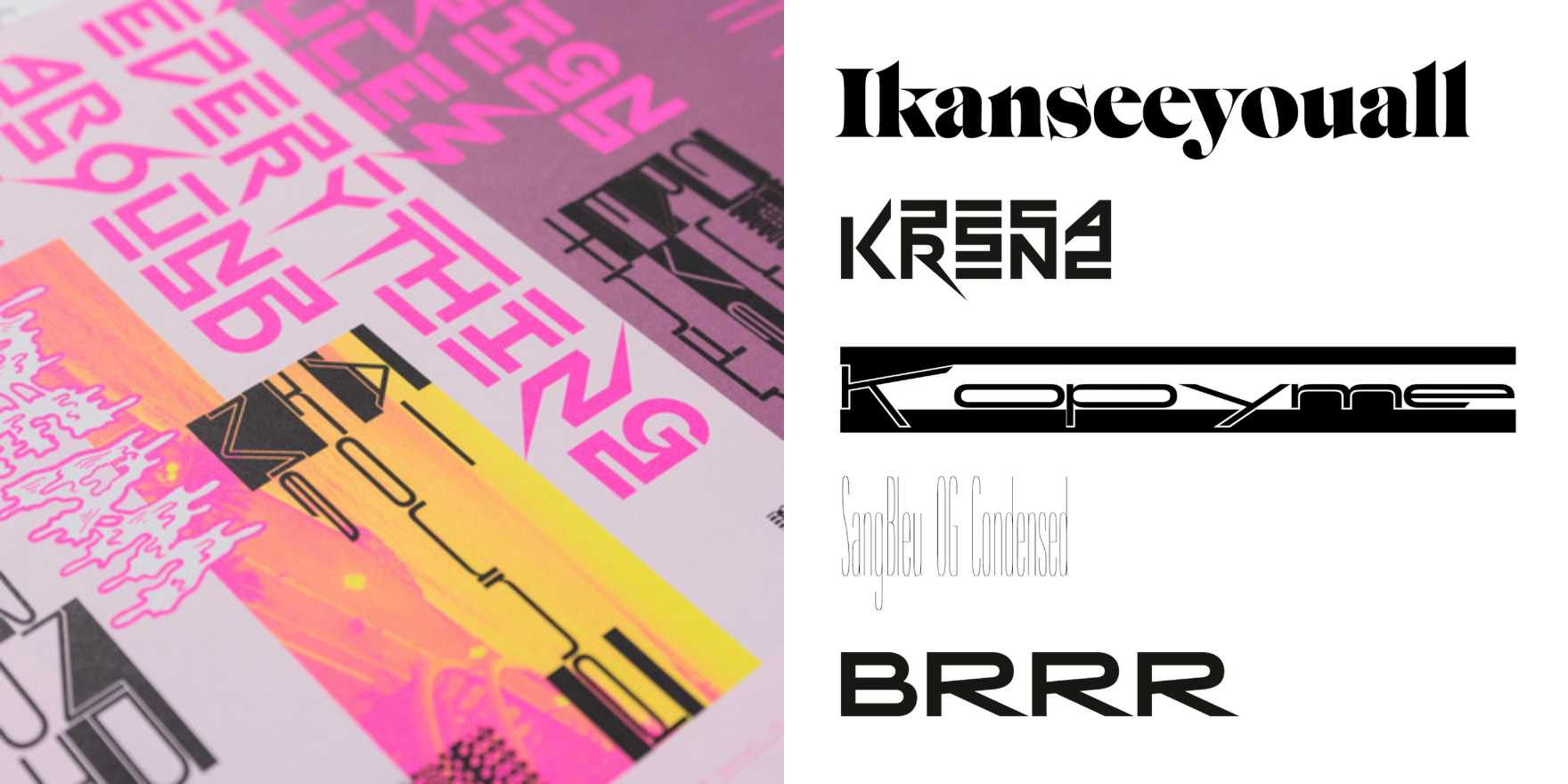 Type Life magazine #1, Special Lab (v2) - Fonts In Use