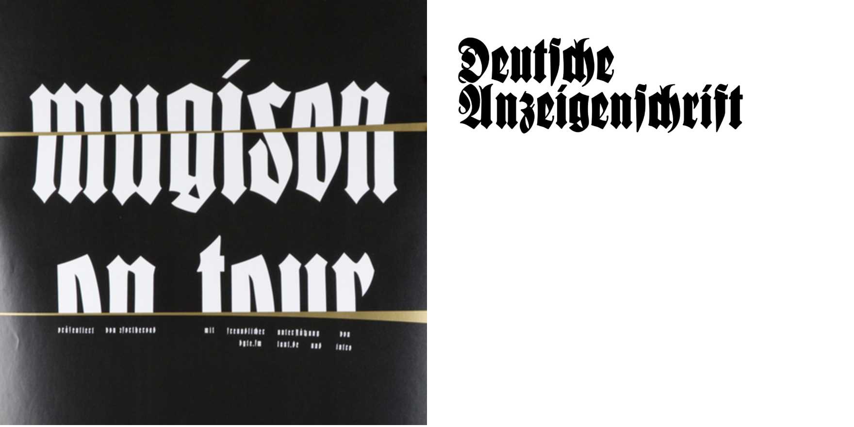 Mugison Mugiboogie tour poster - Fonts In Use