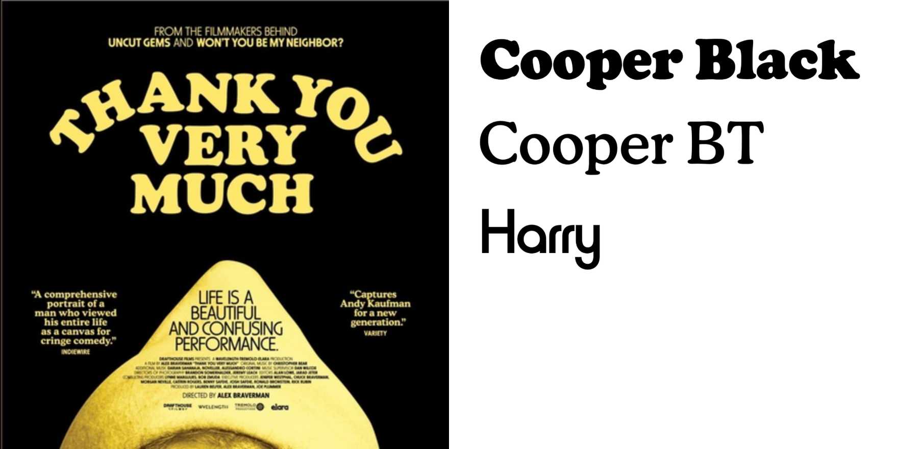 Thank You Very Much movie poster