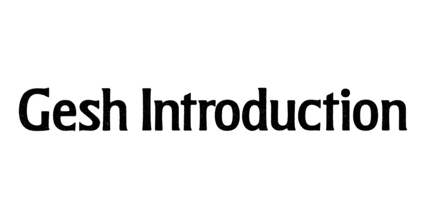 Gesh Introduction in use - Fonts In Use