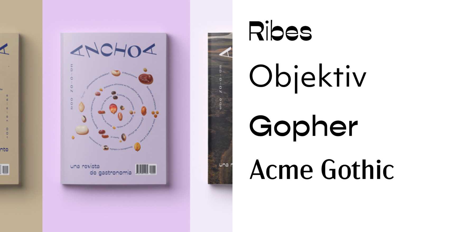 Anchoa magazine - Fonts In Use