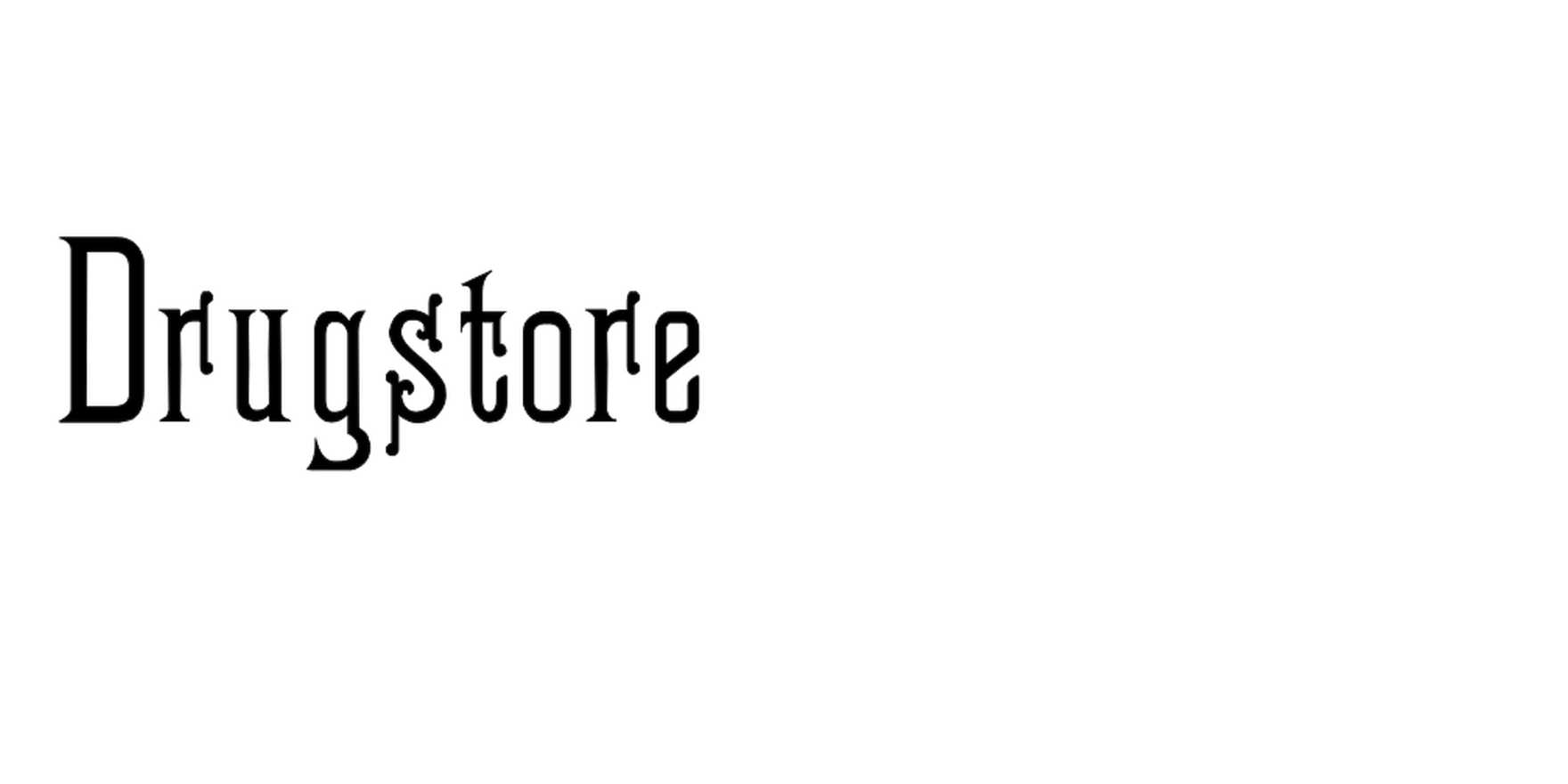 Drugstore in use - Fonts In Use