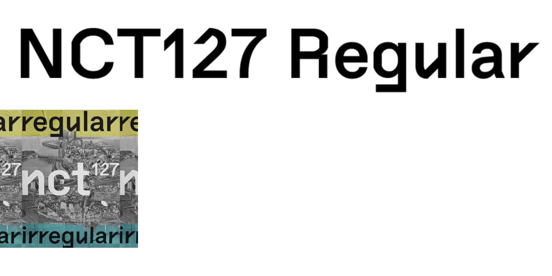 NCT127 Regular in use - Fonts In Use