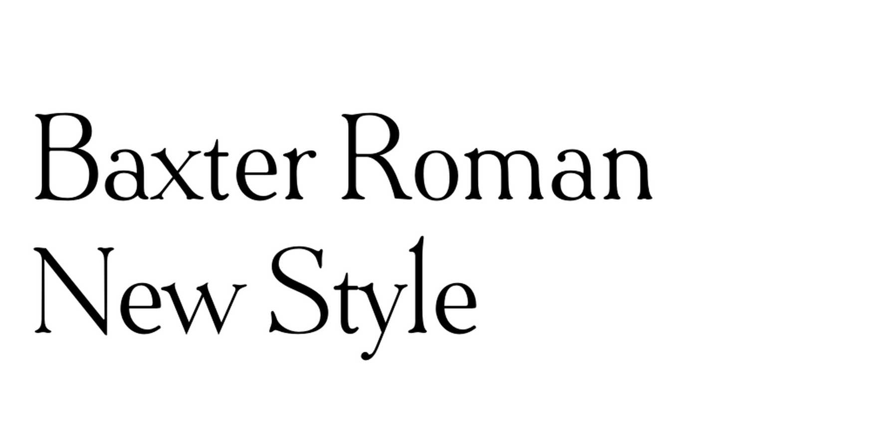 Baxter Roman New Style in use - Fonts In Use