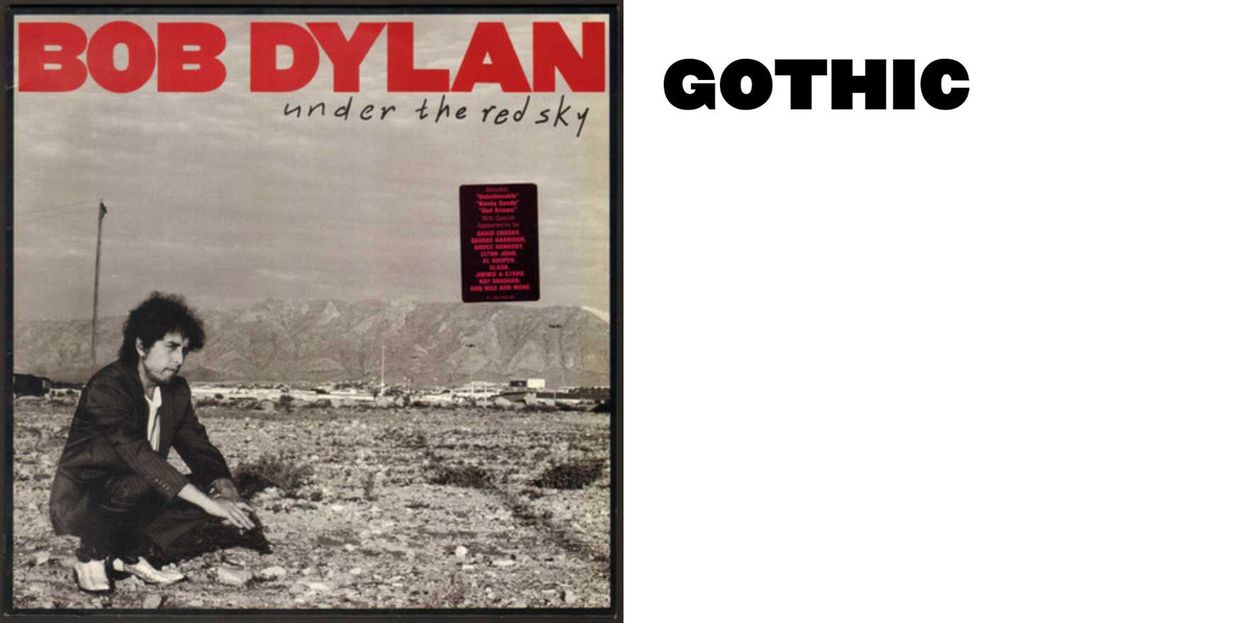 Bob Dylan – Under The Red Sky album art - Fonts In Use