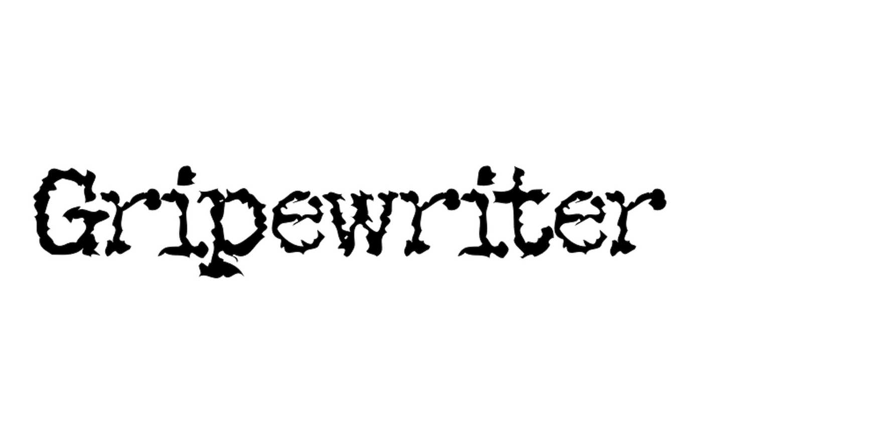 Gripewriter in use - Fonts In Use