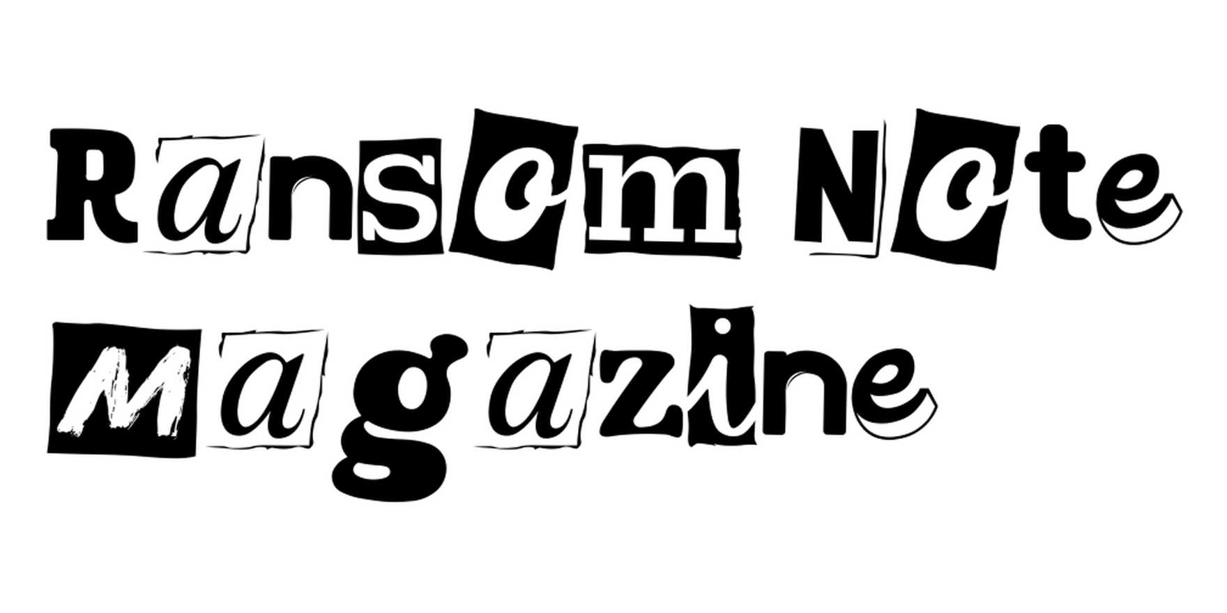 Ransom Note Magazine in use - Fonts In Use