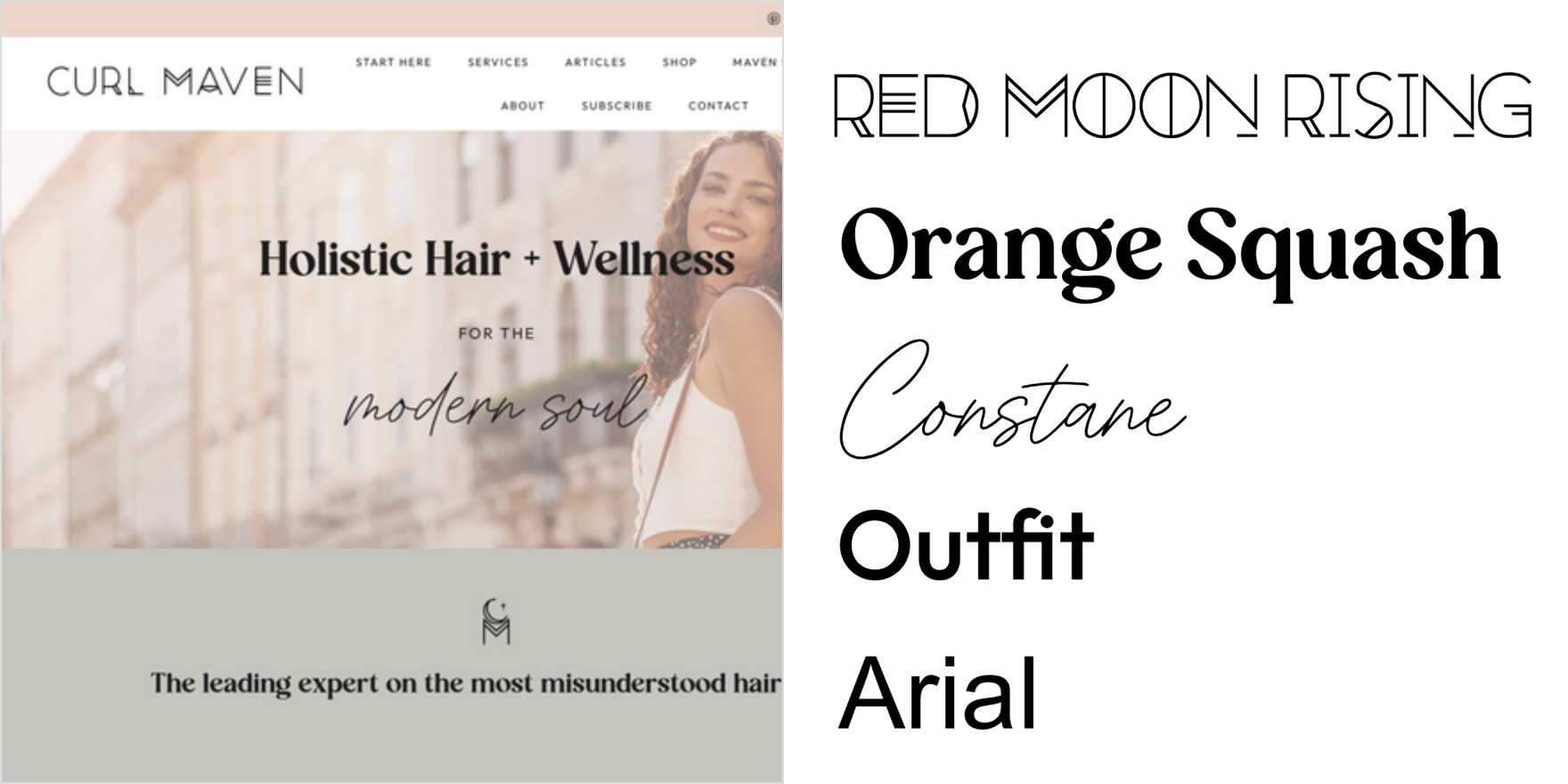 Curl Maven Website Fonts In Use