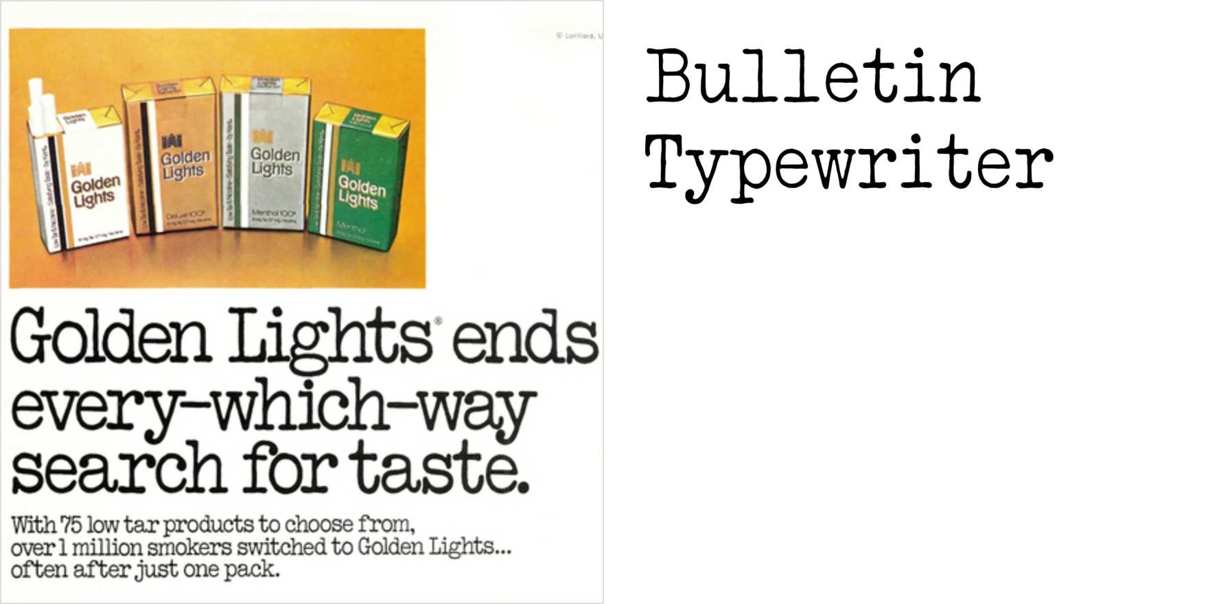 Kent Golden Lights Cigarette ad (1980)