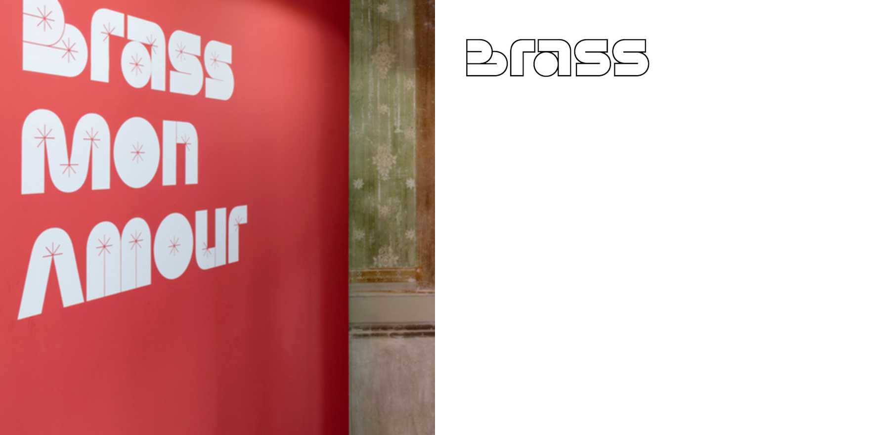 Brass mon amour exhibition - Fonts In Use