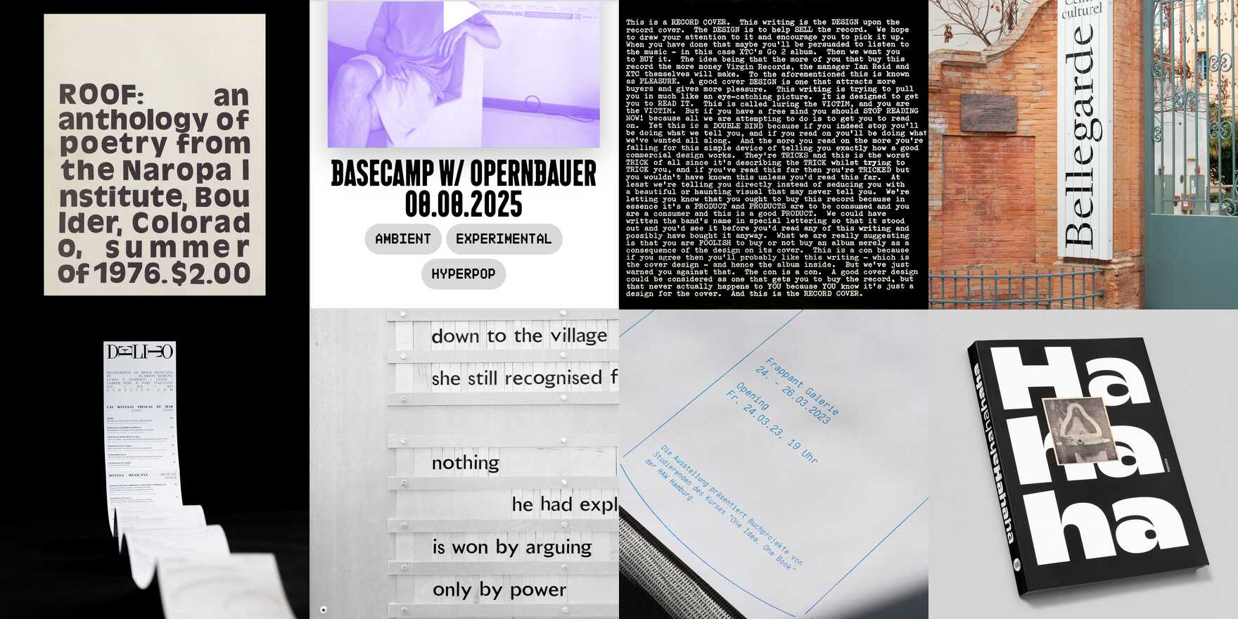 Interface - Fonts In Use