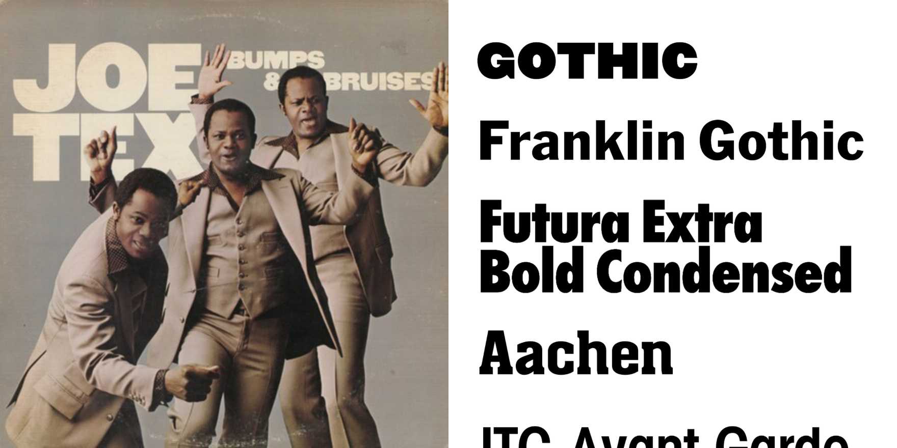 Joe Tex – Bumps & Bruises album art, “Ain't Gonna Bump No