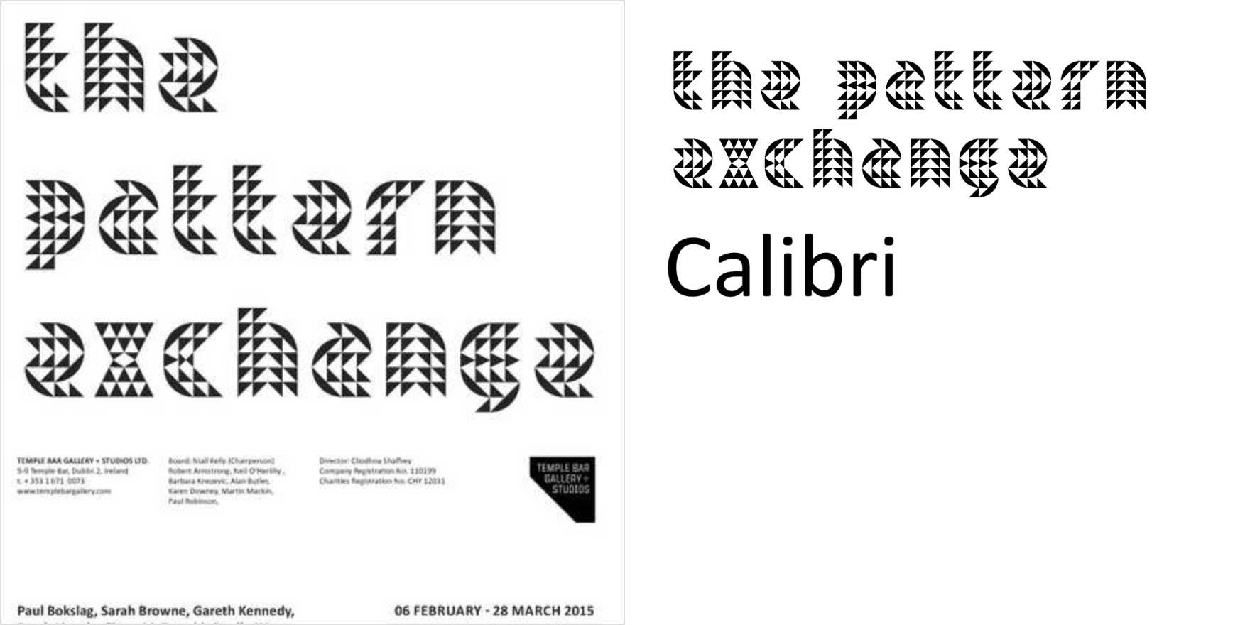The Pattern Exchange - Fonts In Use