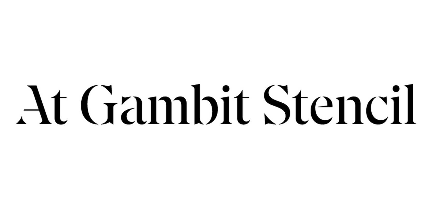 At Gambit Stencil in use - Fonts In Use