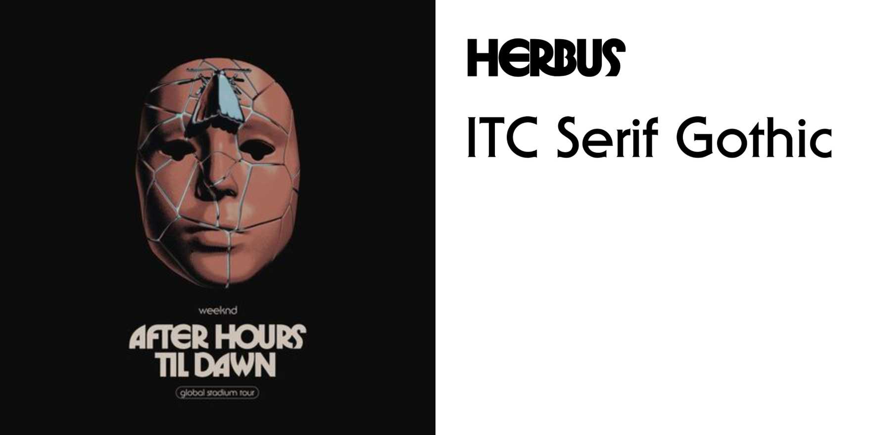 The Weeknd – After Hours Til Dawn tour merchandise - Fonts In Use