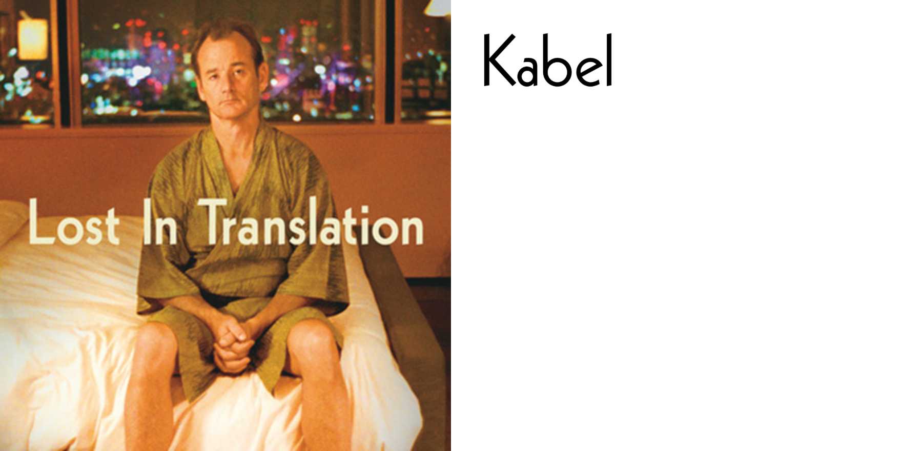 Lost In Translation (2003) movie poster - Fonts In Use, image size:1760x880