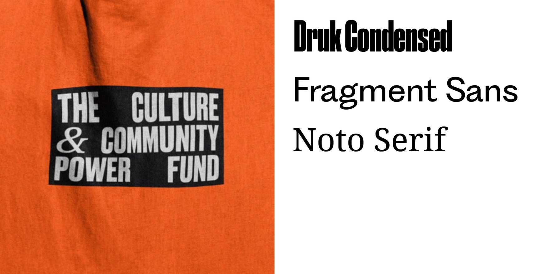 The Culture & Community Power Fund - Fonts In Use