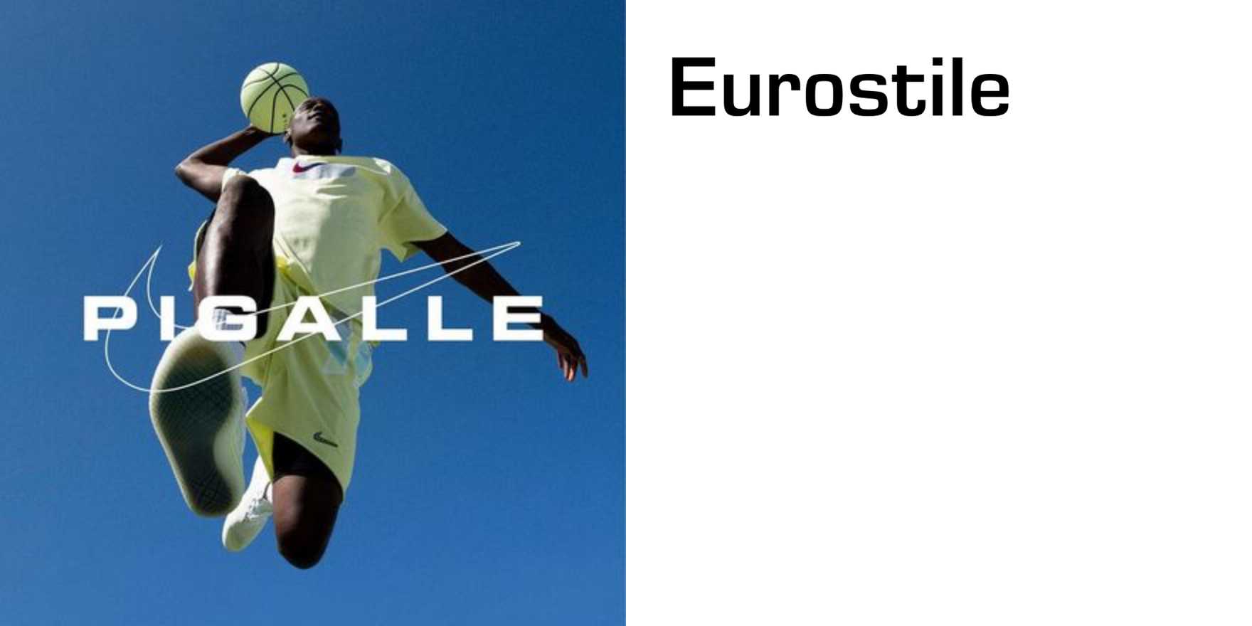 Pigalle x Nike clothing & basketball courts - Fonts In Use
