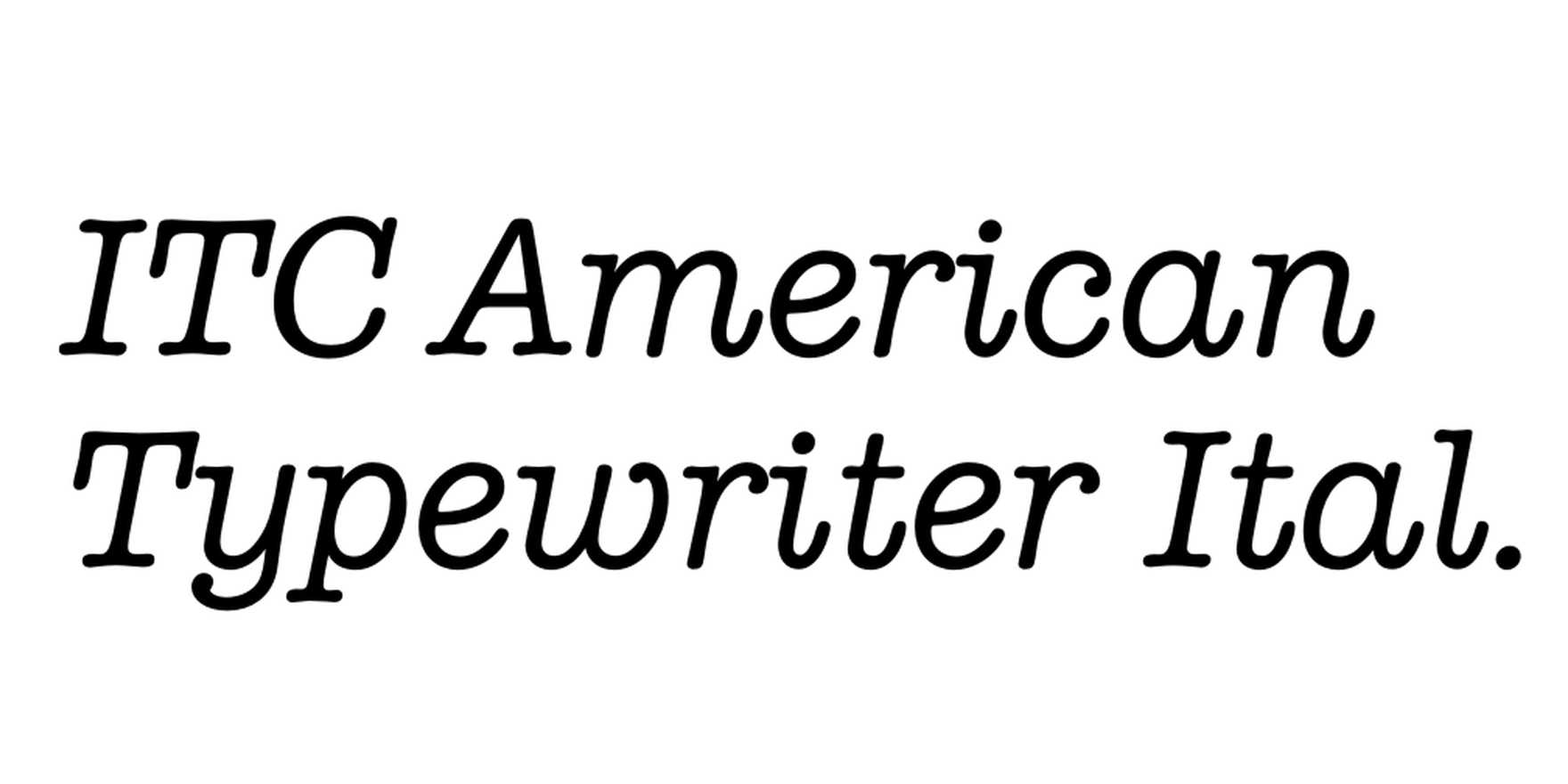 ITC American Typewriter Italic in use Fonts In Use
