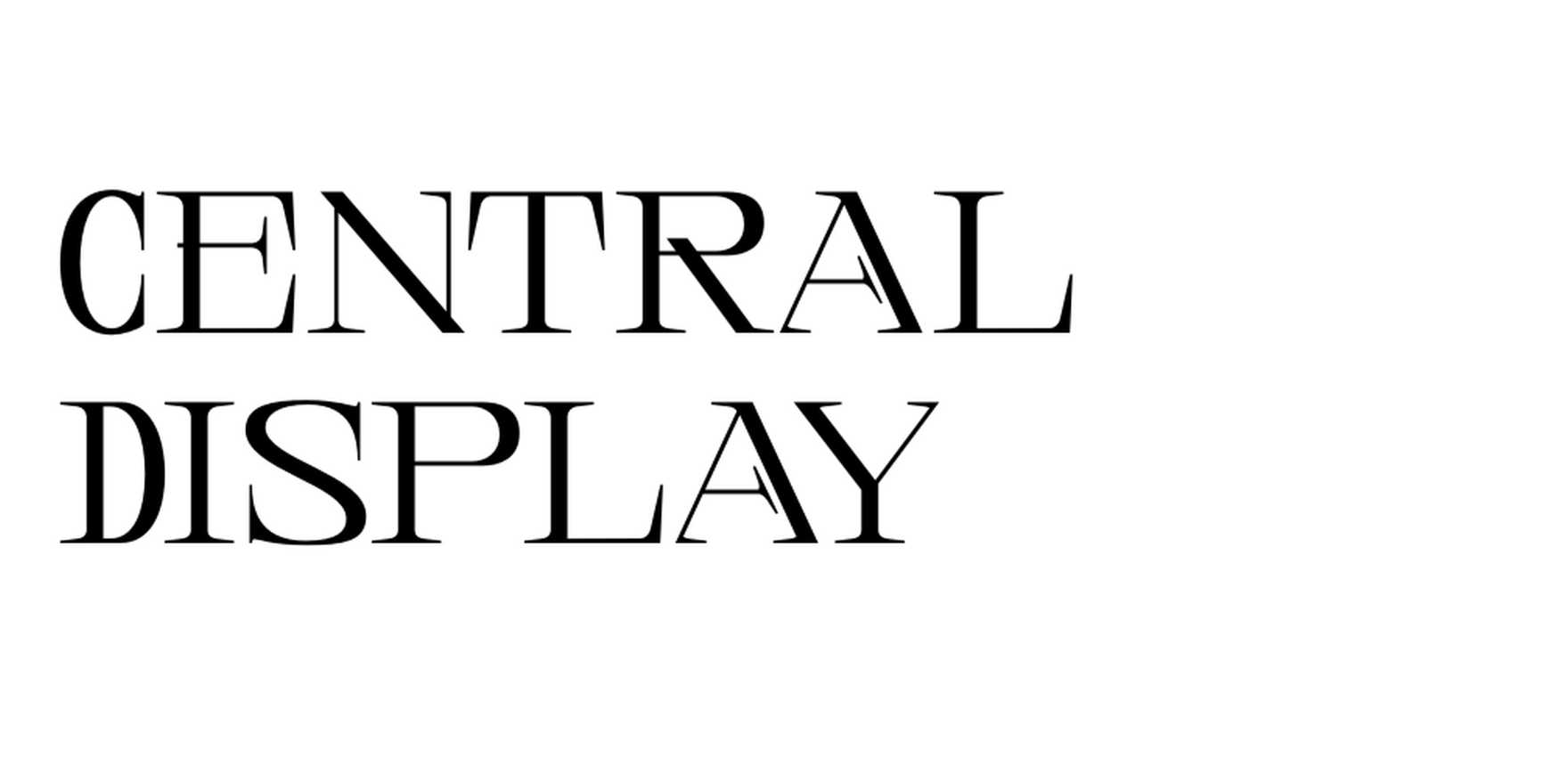 Central Display in use - Fonts In Use