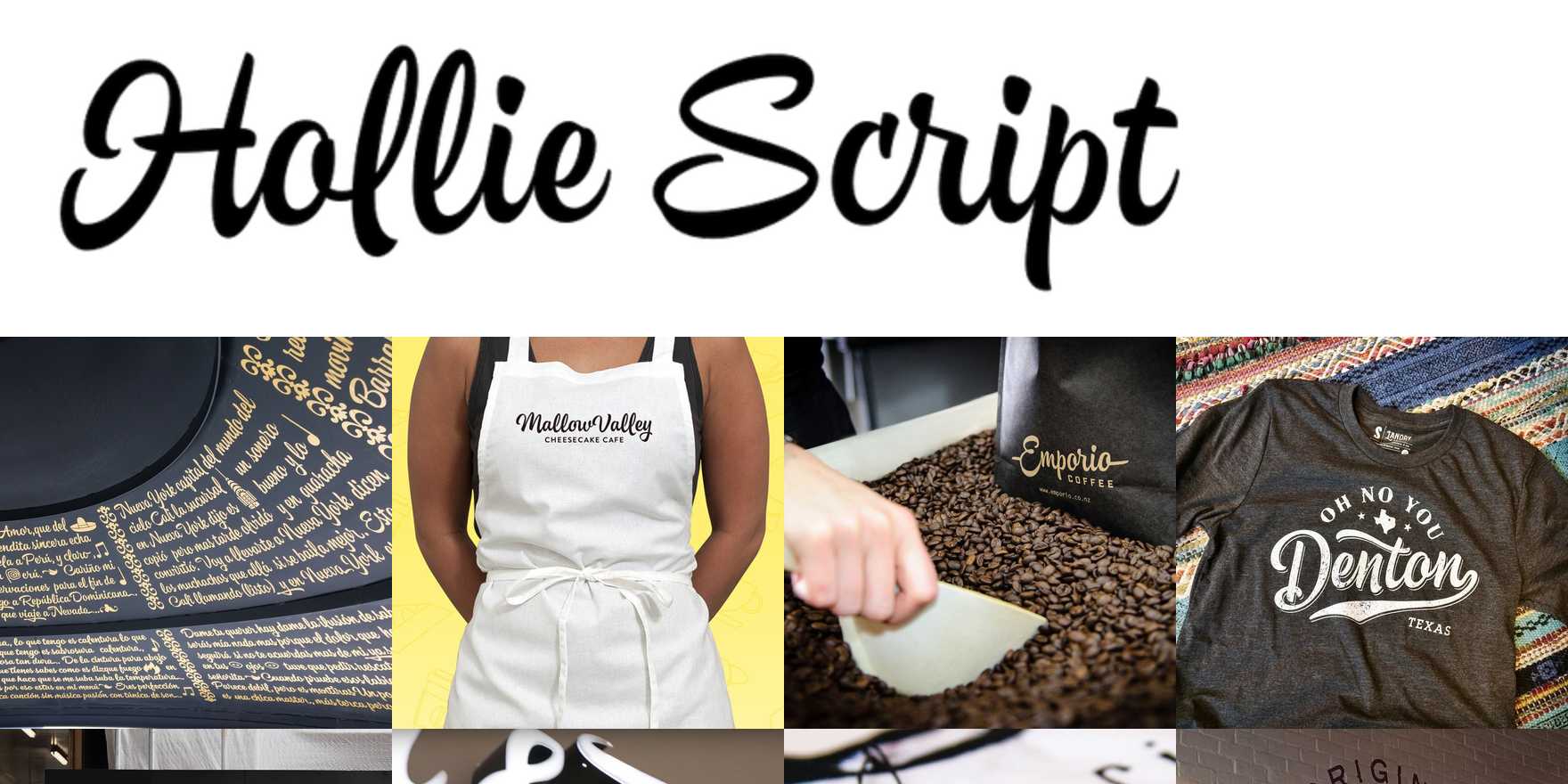 Hollie Script in use - Fonts In Use
