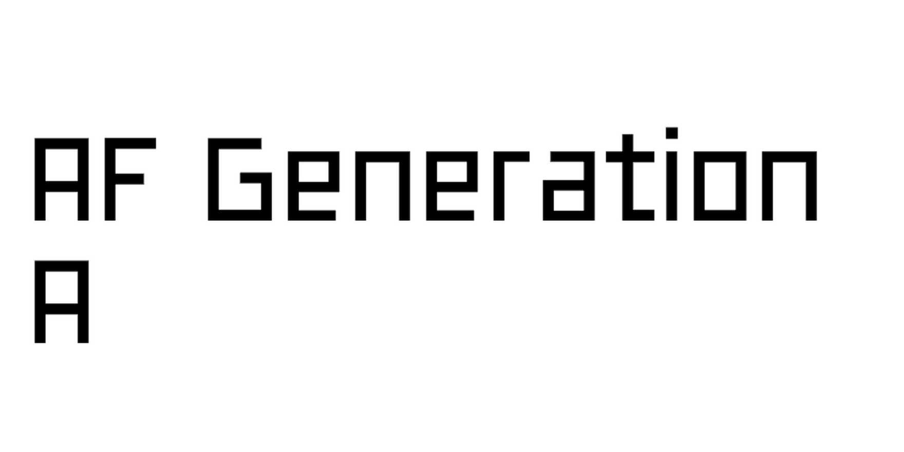 AF Generation A in use - Fonts In Use