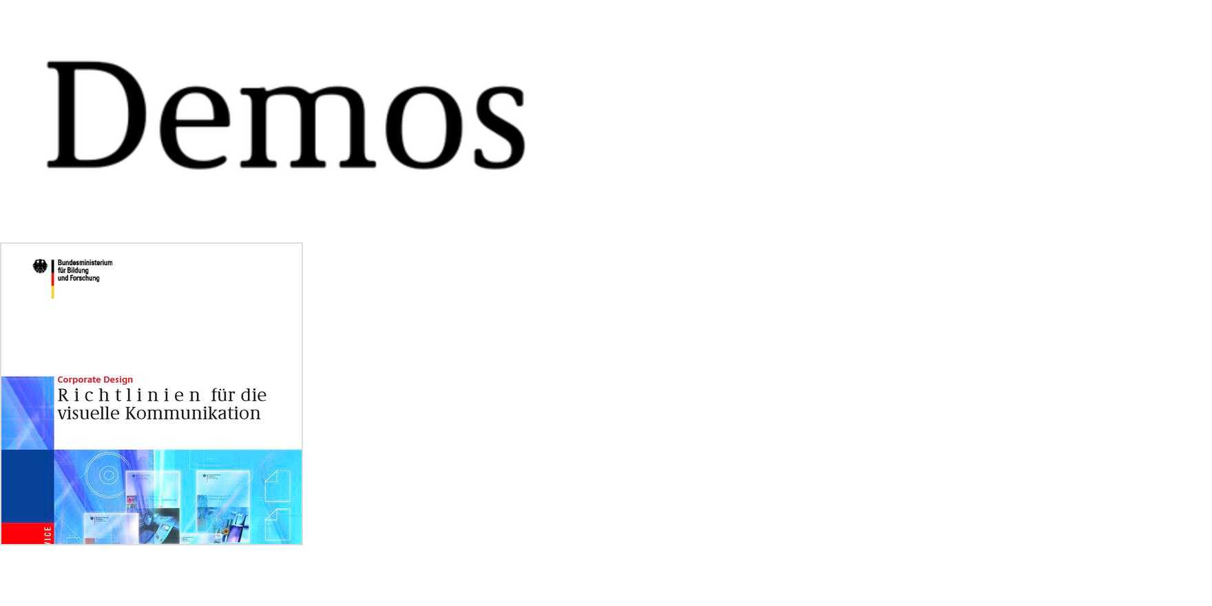 Demos in use - Fonts In Use