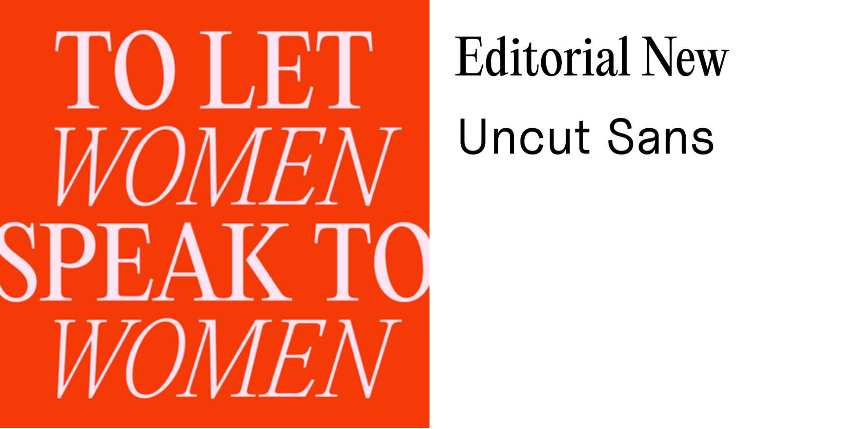Women Tell Women - Fonts In Use