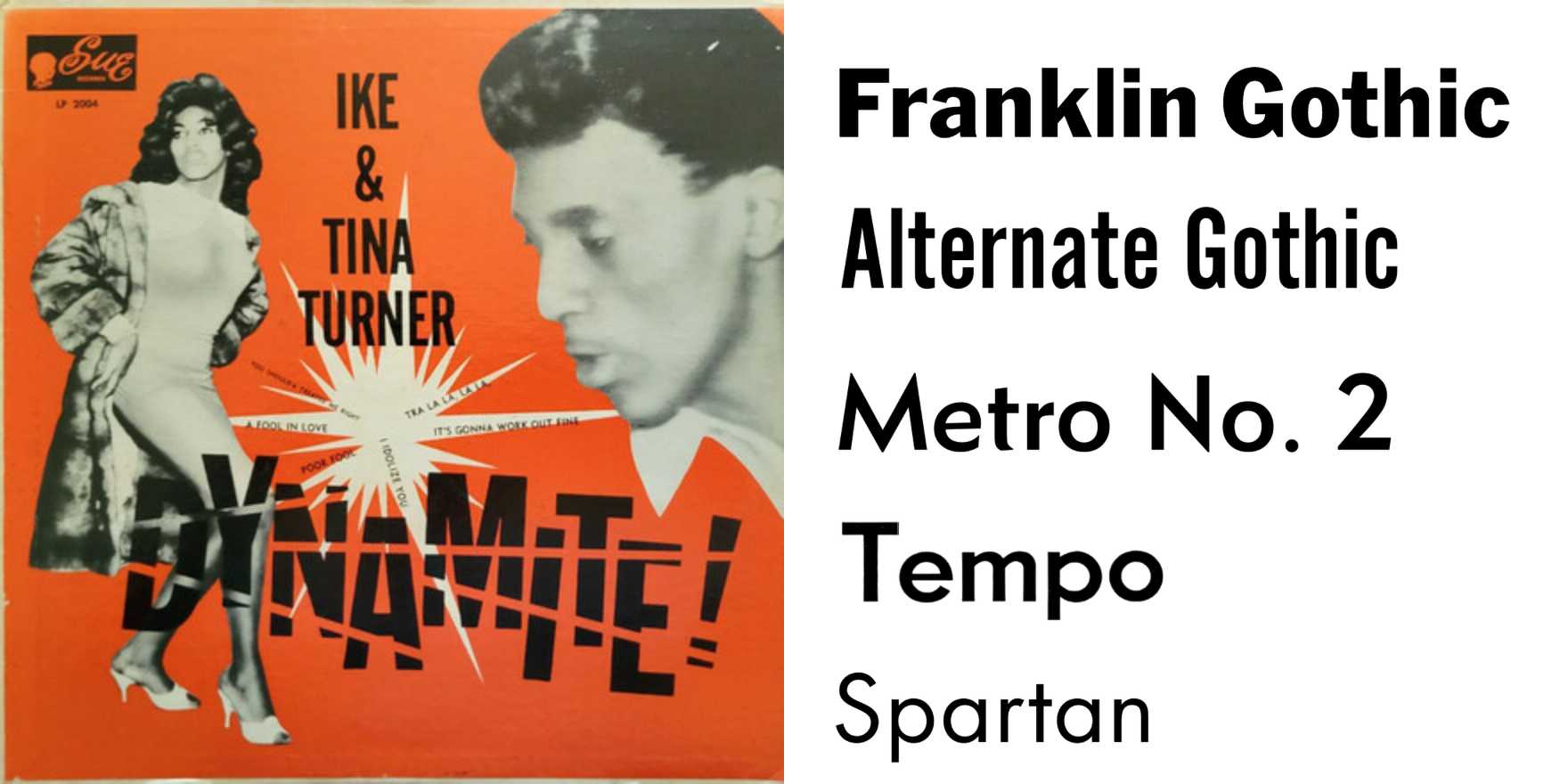 Ike & Tina Turner – Dynamite! album art - Fonts In Use