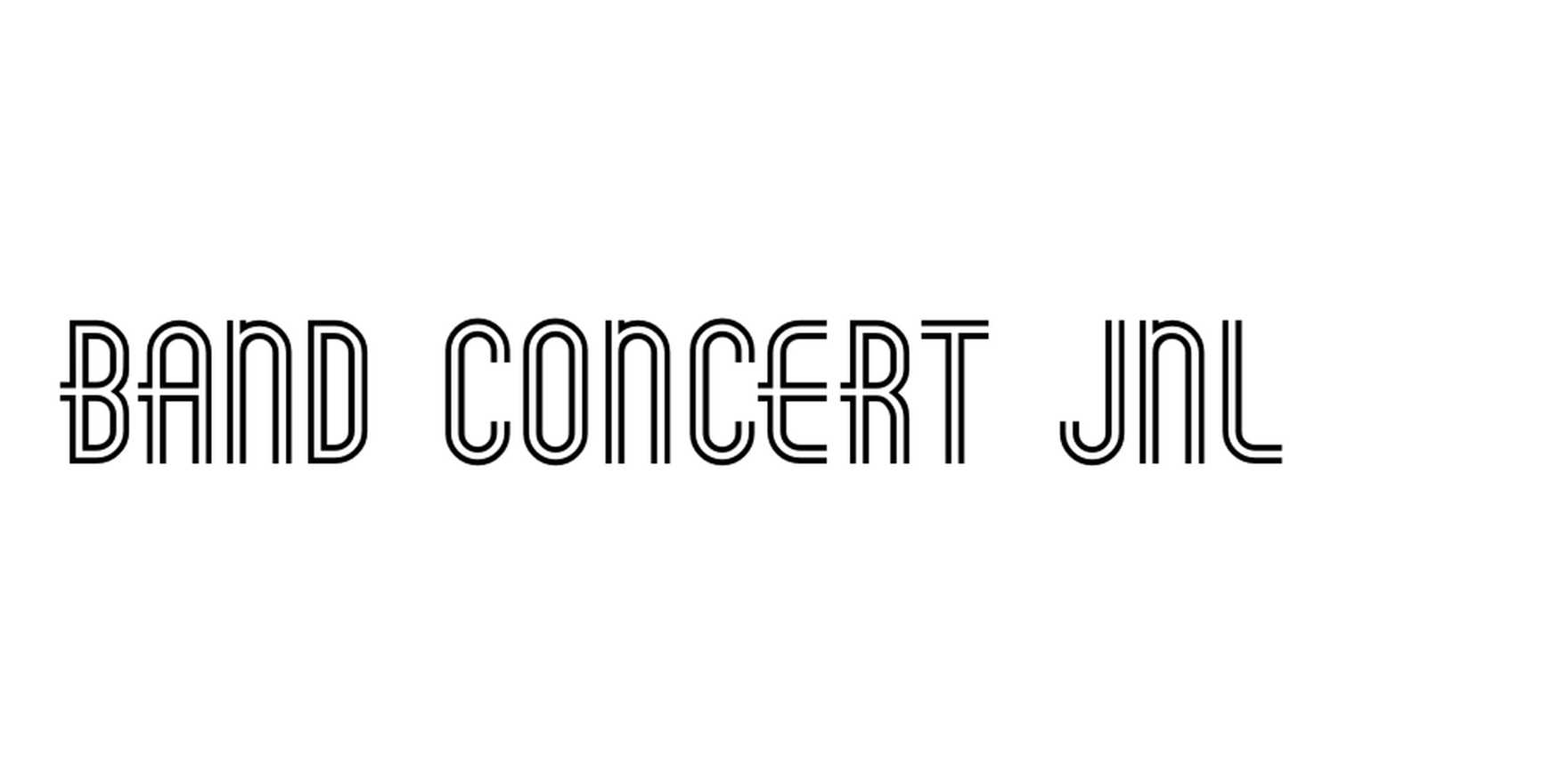 Band Concert JNL in use Fonts In Use