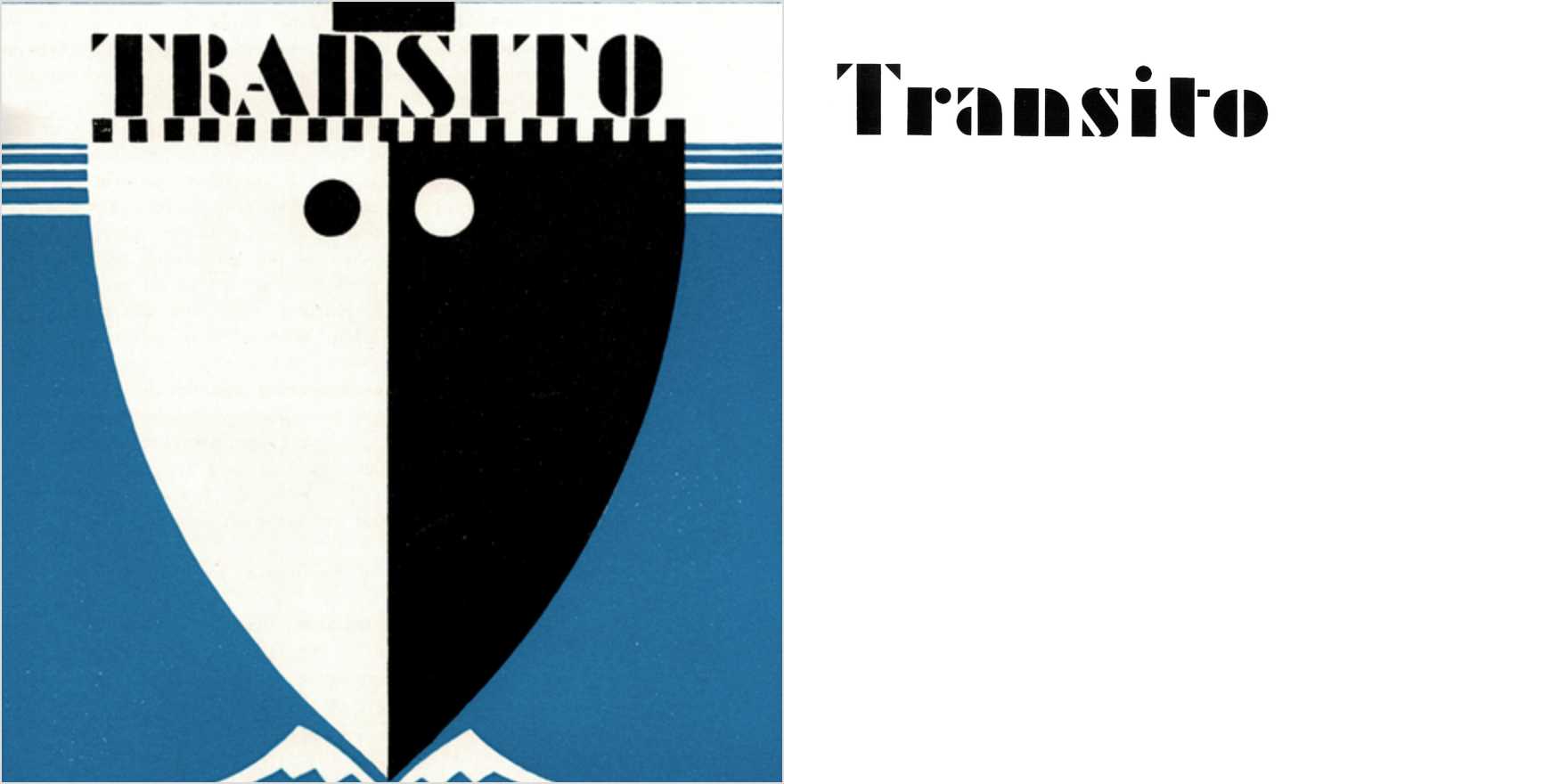 Transito typeface specimen brochure cover