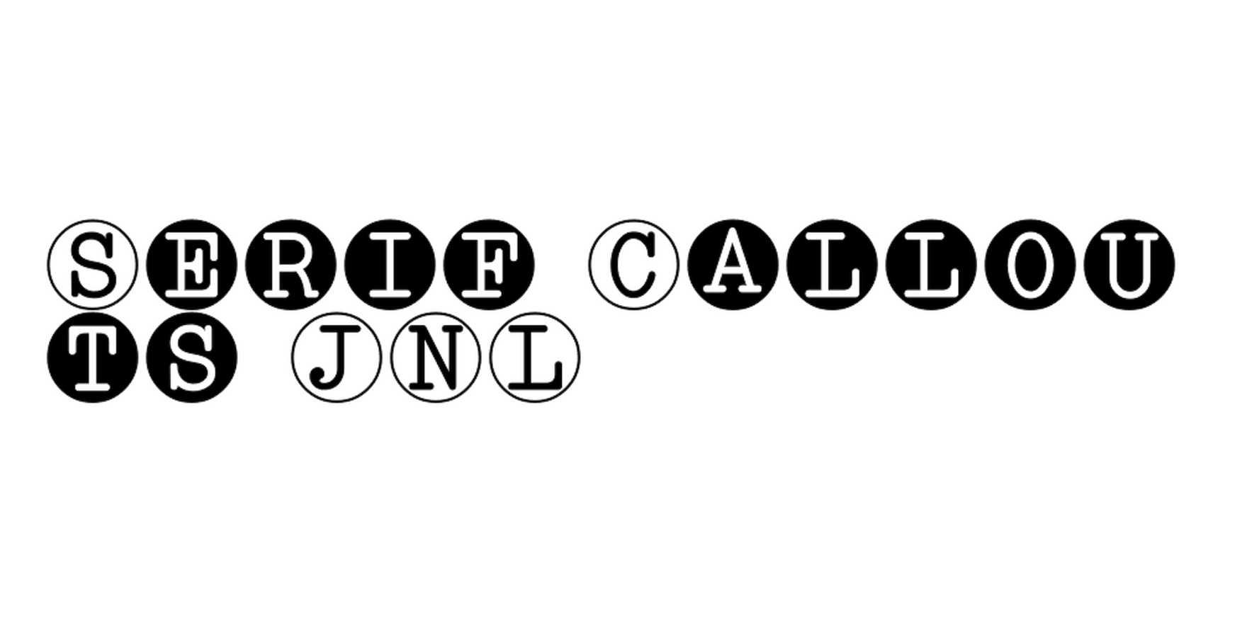 Serif Callouts JNL in use Fonts In Use