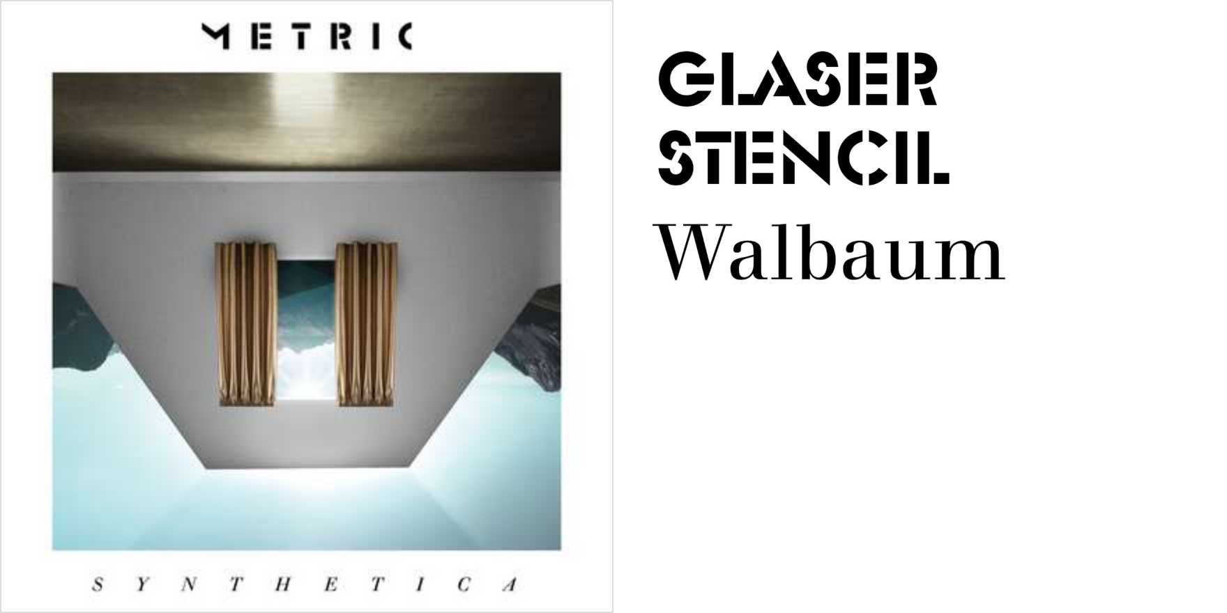 Metric – Synthetica album art - Fonts In Use