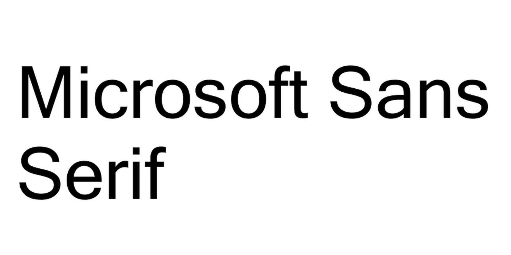 Microsoft Sans Serif in use Fonts In Use