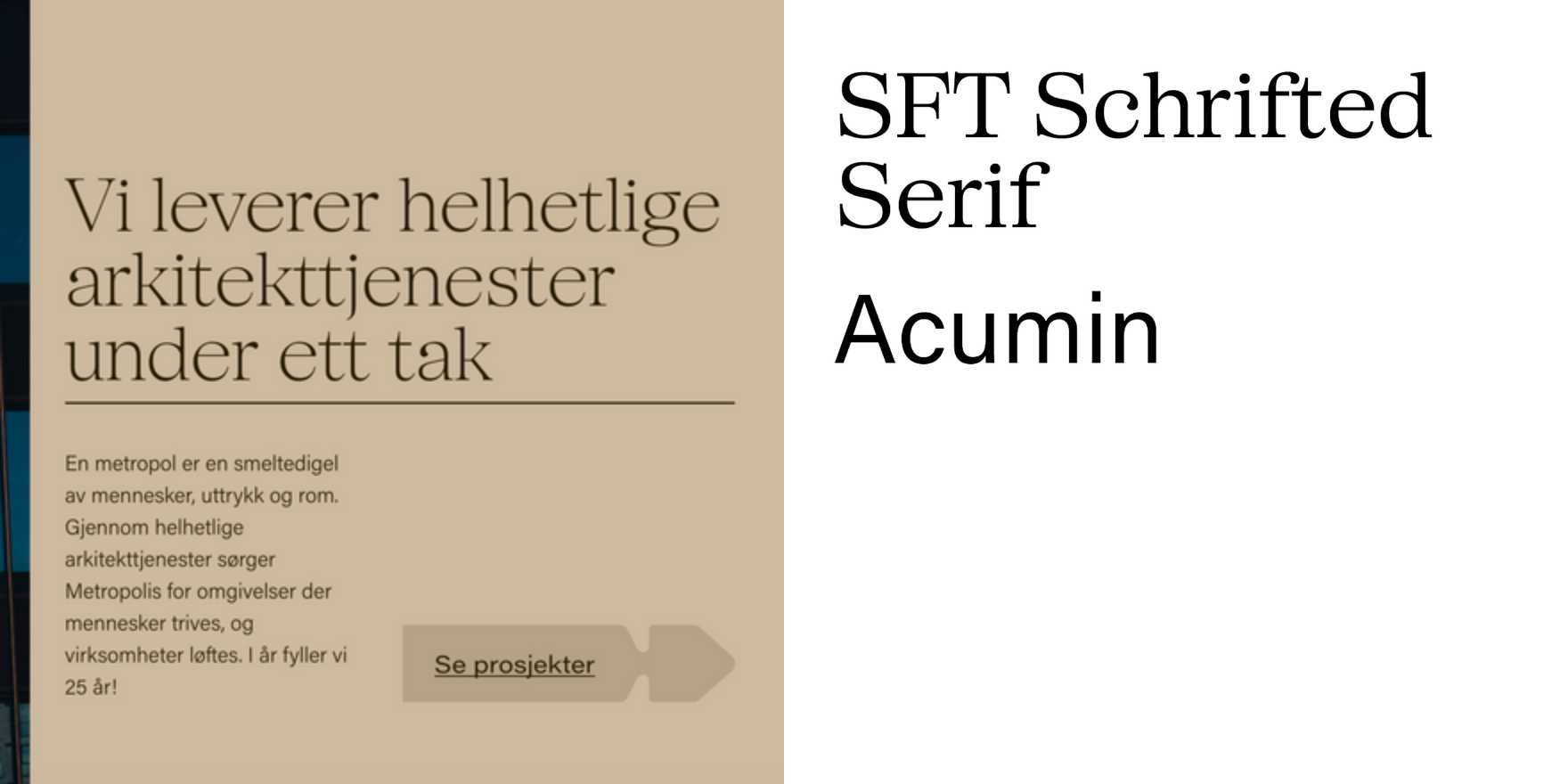 Metropolis website - Fonts In Use