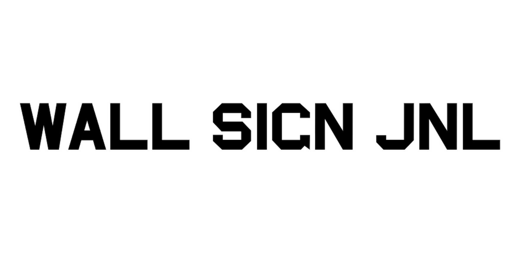 Wall Sign JNL in use - Fonts In Use