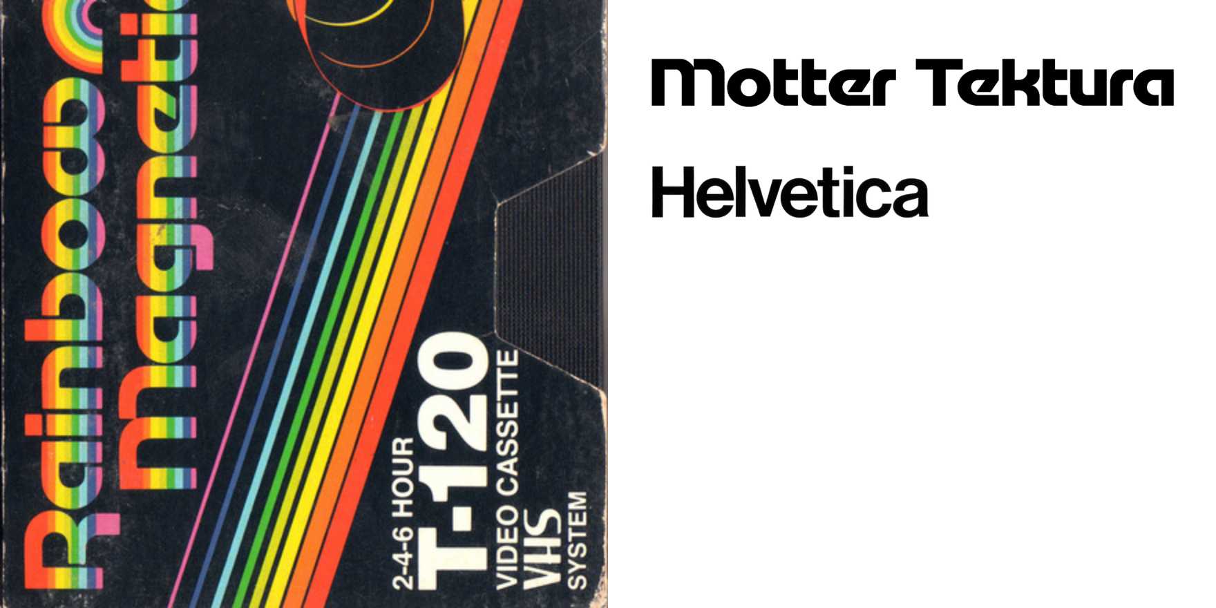 Rainbow VHS tape Fonts In Use