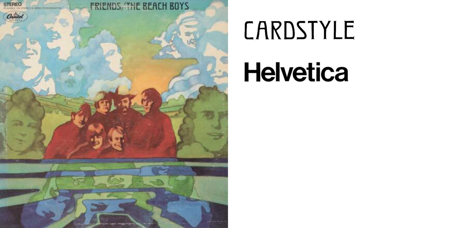 The Beach Boys – Friends album art - Fonts In Use