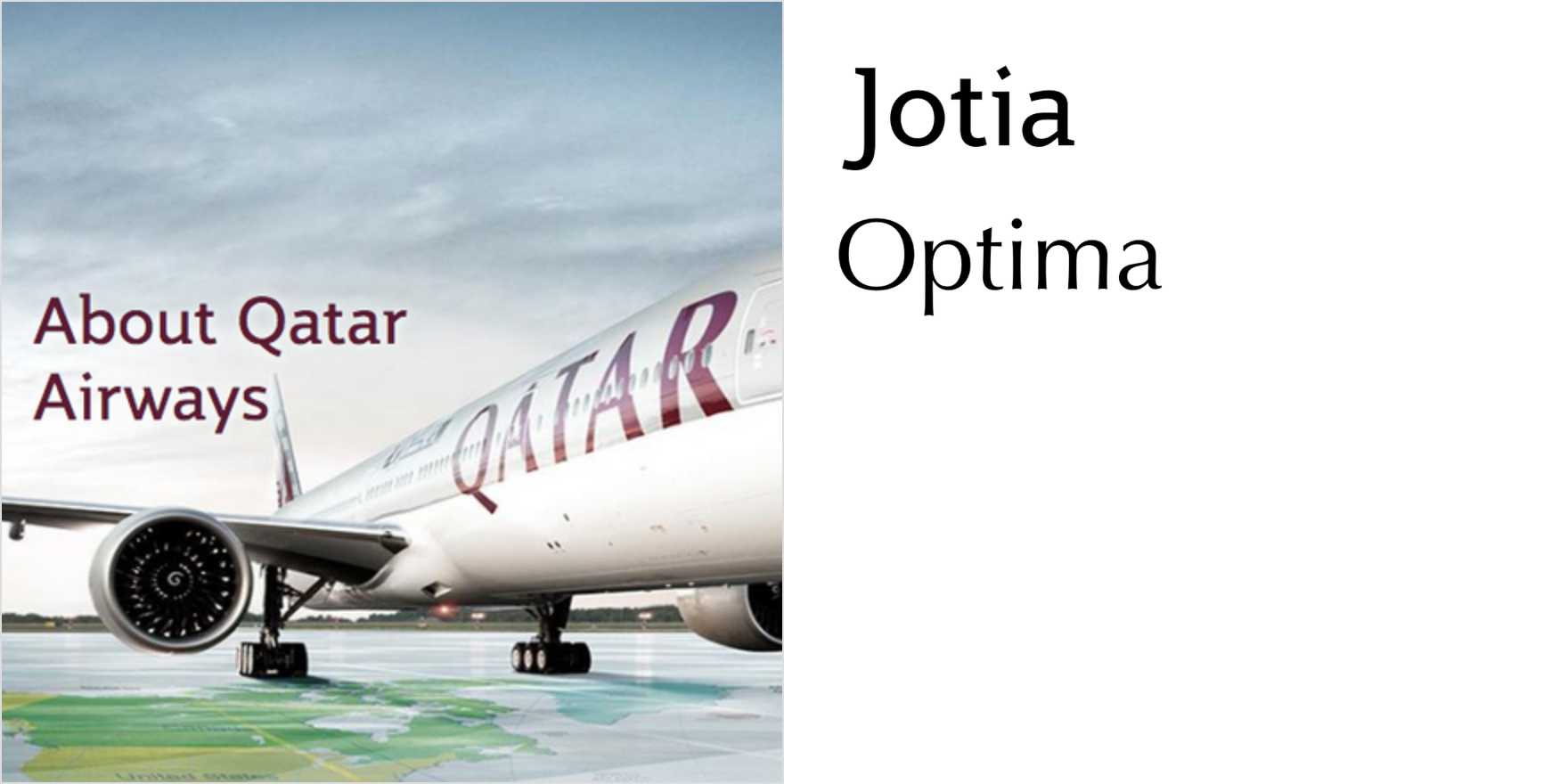 Qatar Airways (2015) Fonts In Use