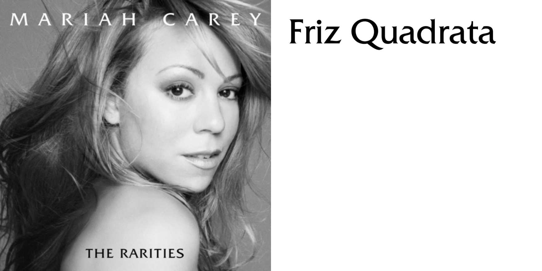 Mariah Carey – The Rarities album art - Fonts In Use