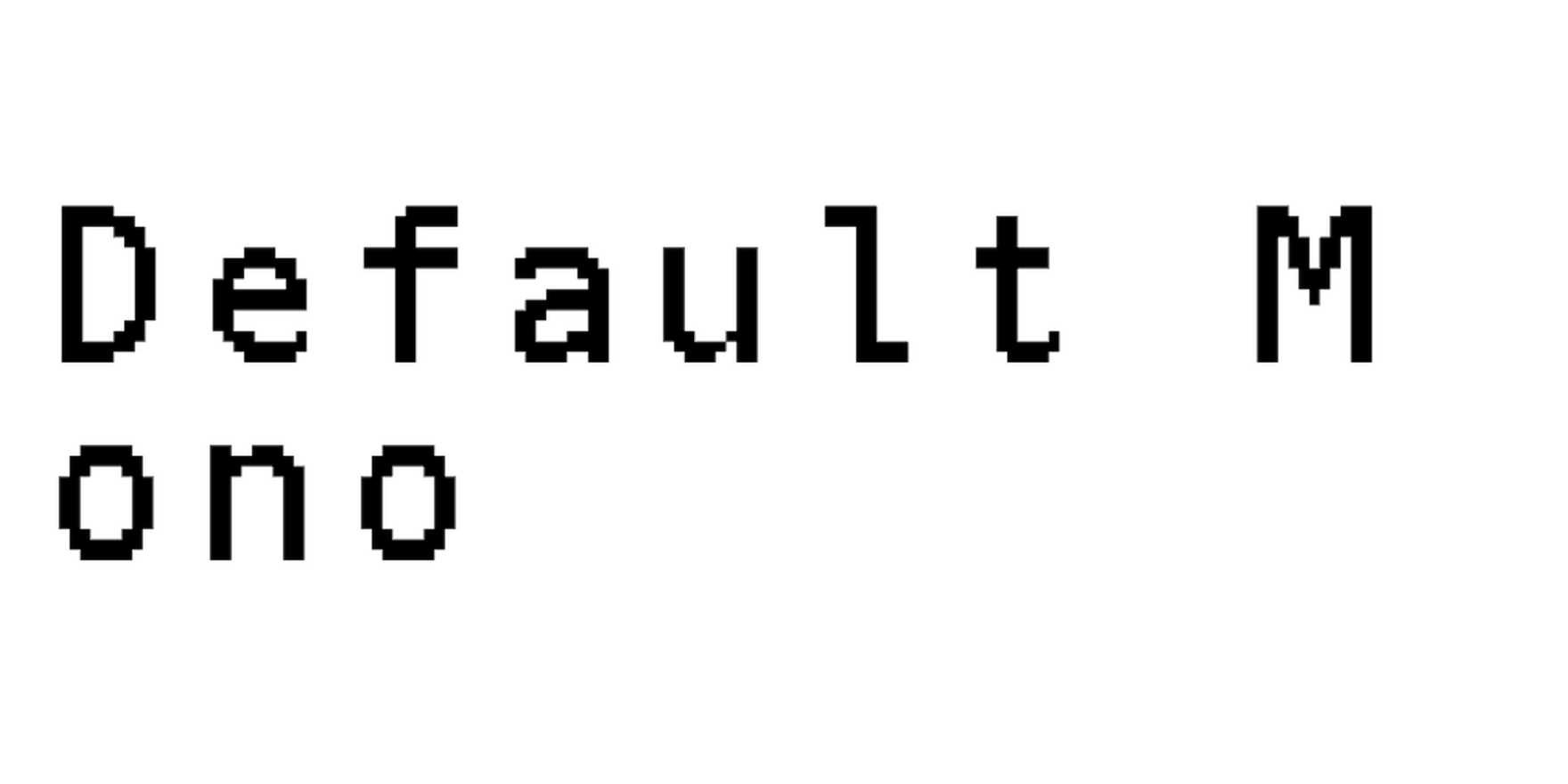 Default Mono in use - Fonts In Use